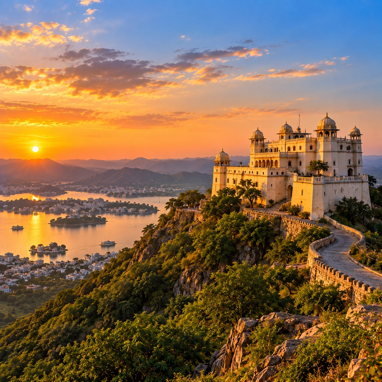 Monsoon Palace Udaipur Sunset