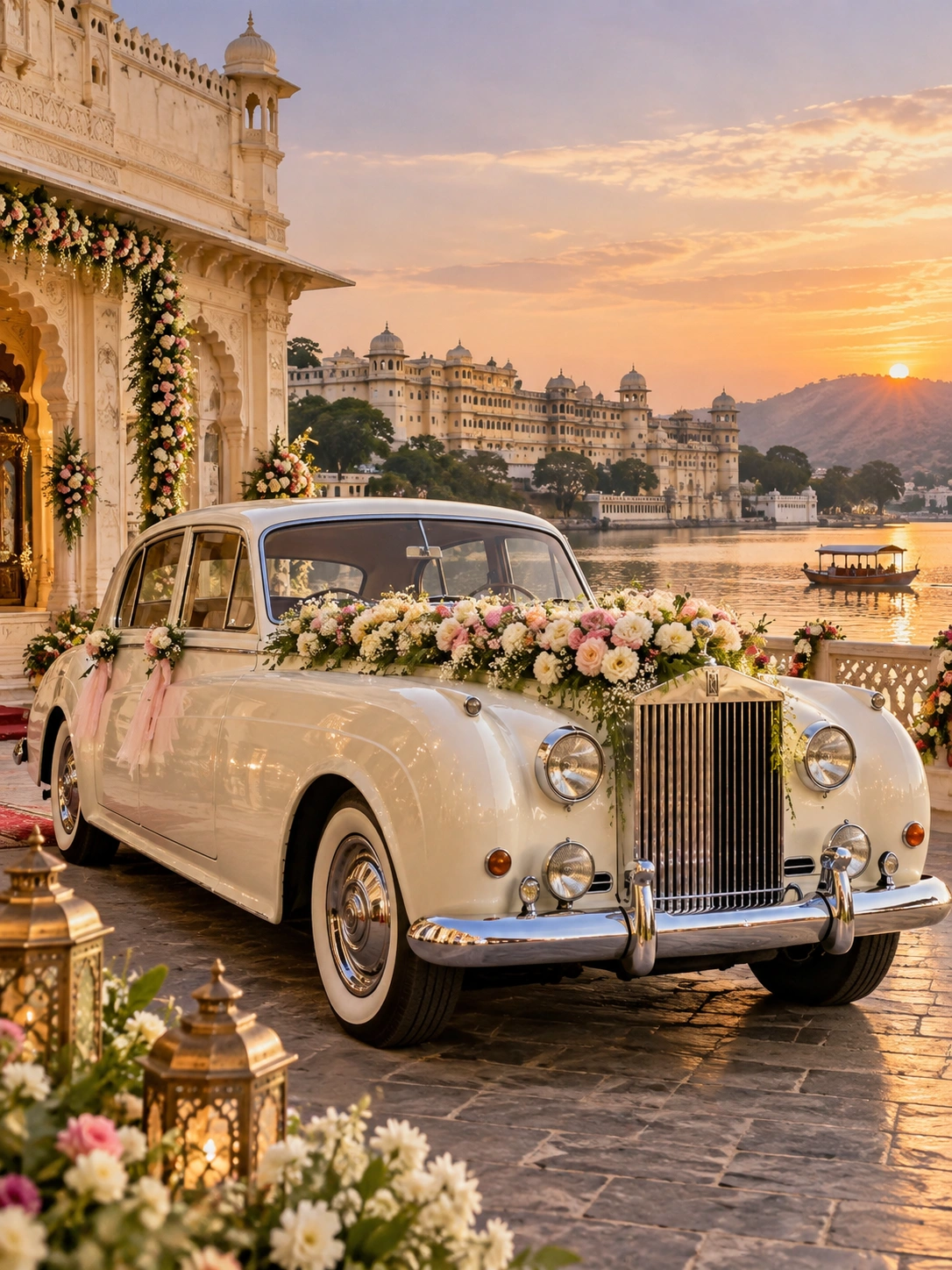 Vintage wedding car in Udaipur